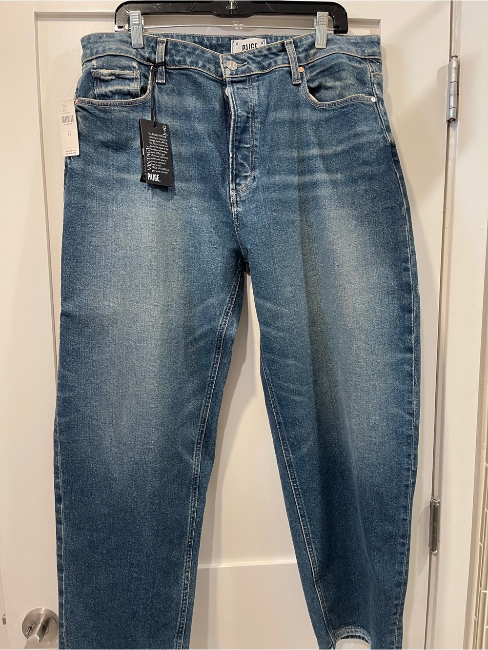 WOmen’s PAIGE high rise barrel leg sz 34 $248